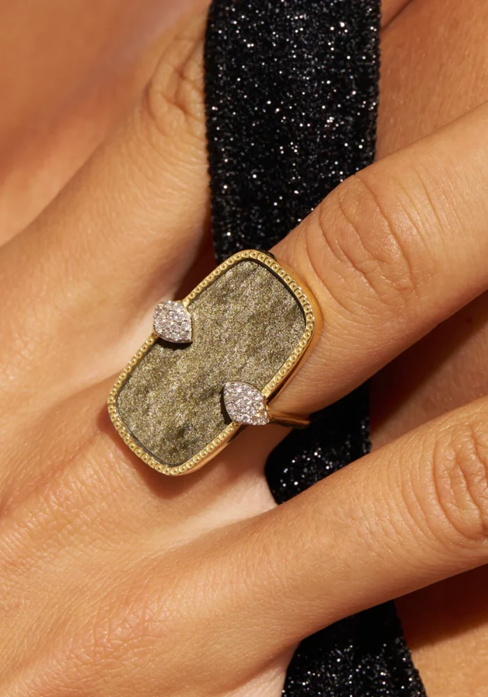 Bague Sangha Obsidienne