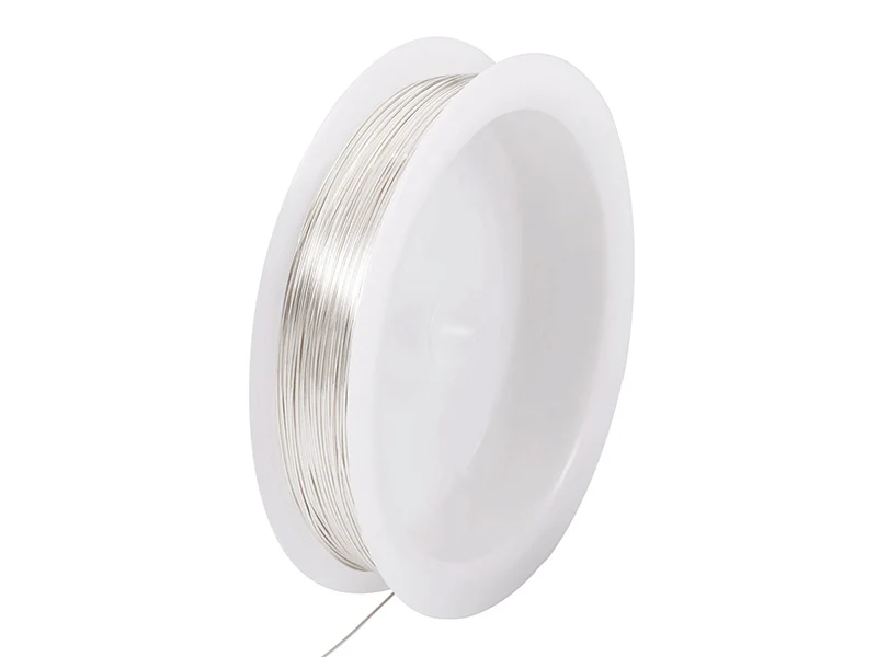Bobine de 5 m de fil cuivre argenté - 0,2 mm