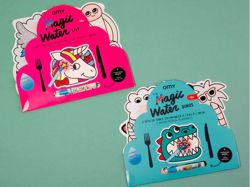 Kit Magic Water Dinos set de table - 18 mois - OMY