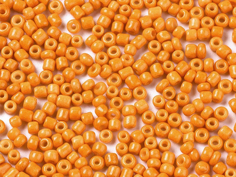 Perles de rocailles en tube - Orange Melon - 2 mm