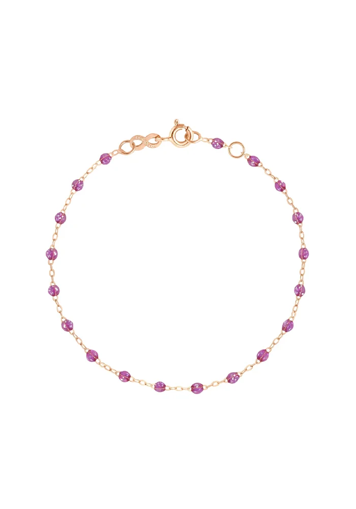 Bracelet Classique Gigi Or Rose Et Résines Galaxy 17cm