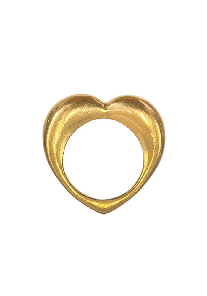 Bague Mon Coeur Doré Lisse