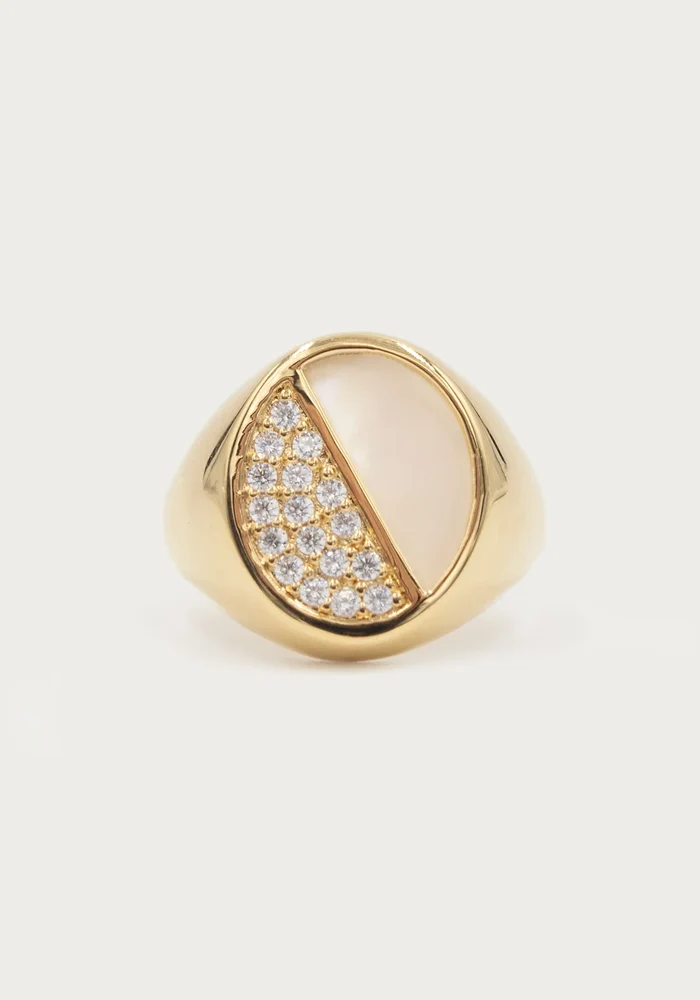 Bague Halo Nacre