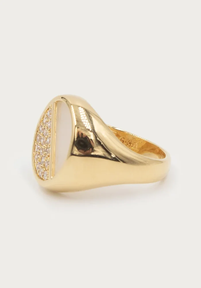 Bague Halo Nacre