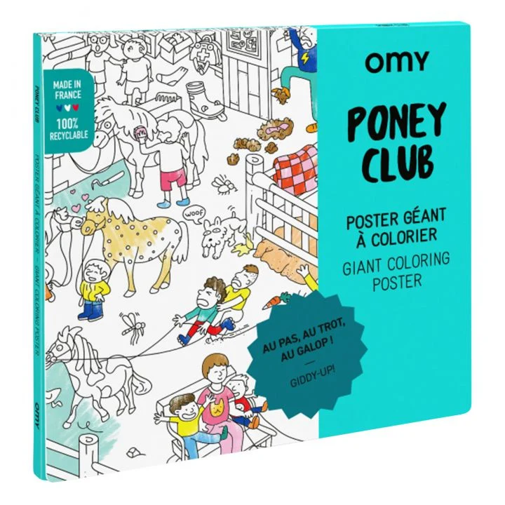 Poster géant à colorier - PONY CLUB - OMY