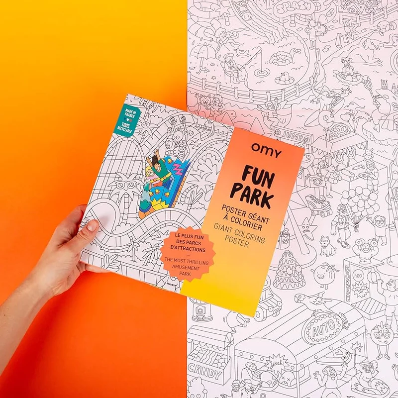 Poster géant à colorier - FUN PARK - OMY