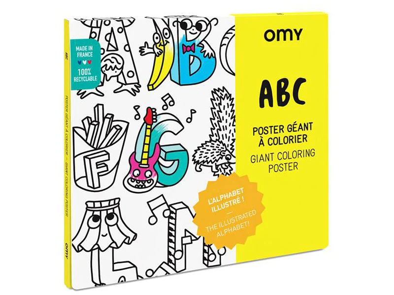 Poster géant à colorier - ABC - OMY