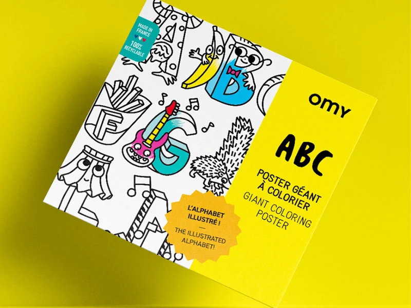 Poster géant à colorier - ABC - OMY