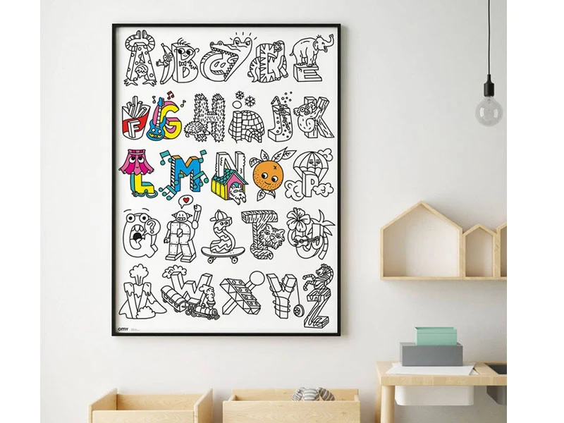 Poster géant à colorier - ABC - OMY