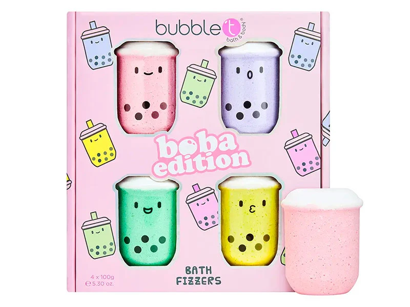 Coffret cadeau 4 bombes de bain Bobba édition - Bubble T Cosmetics