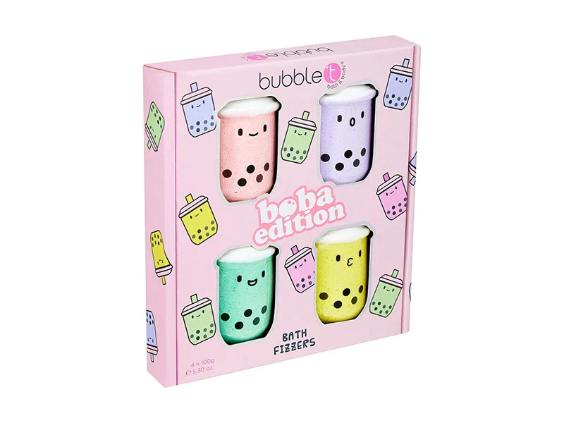 Coffret cadeau 4 bombes de bain Bobba édition - Bubble T Cosmetics