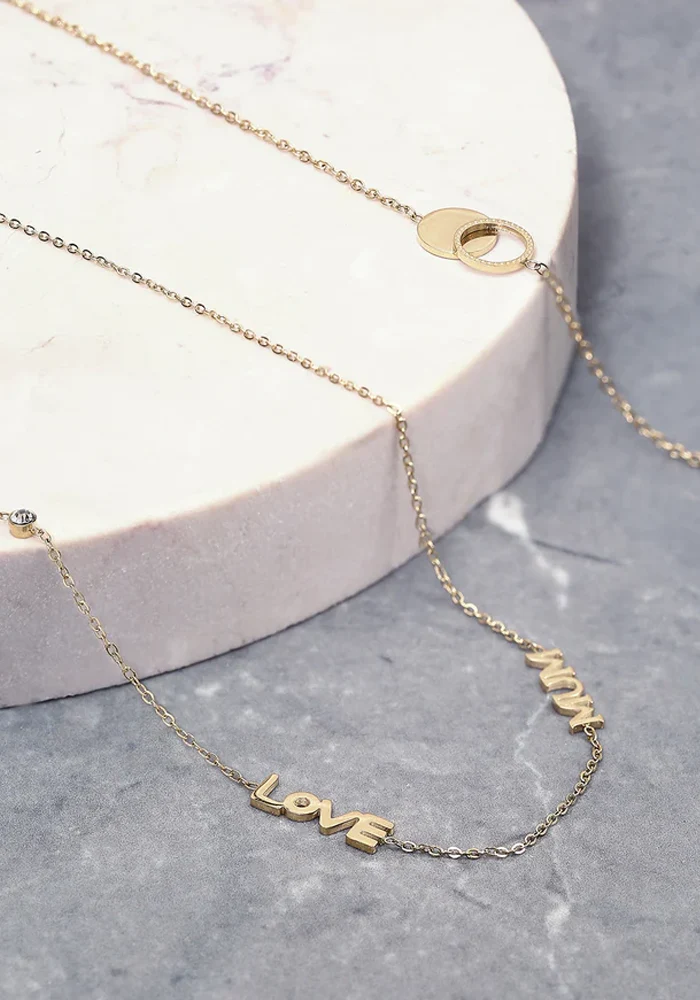Collier Love Mum Argenté