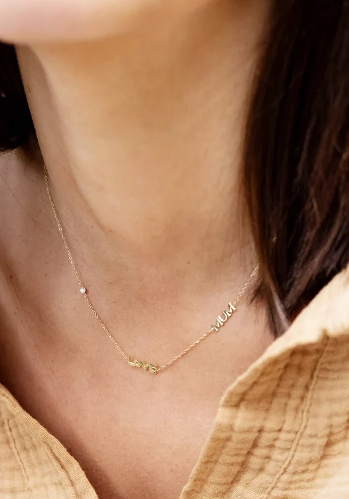 Collier Love Mum Argenté