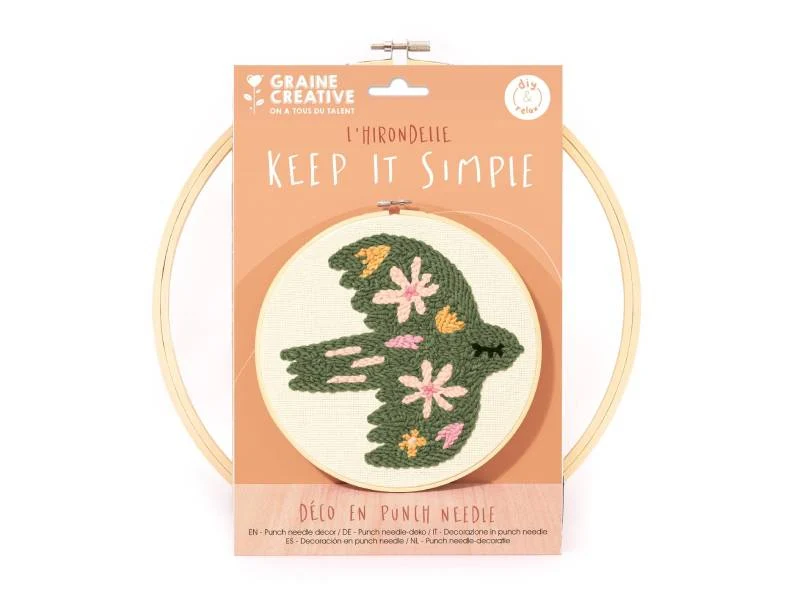 Kit de broderie punch needle - Oiseau