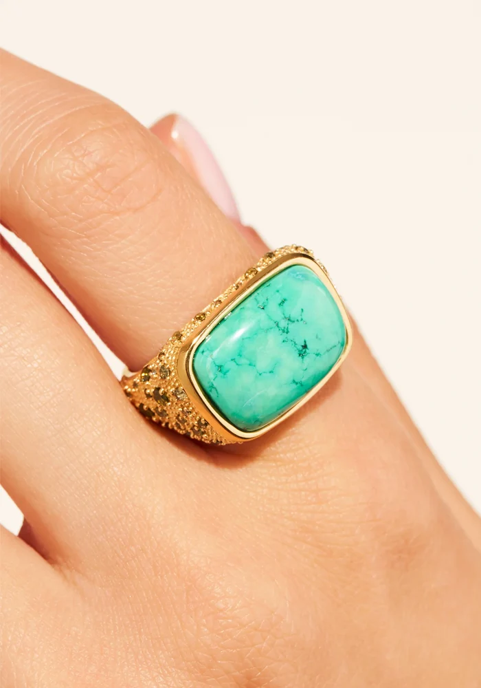 Bague Empreinte Turquoise