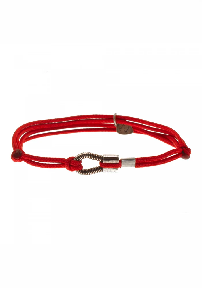 Bracelet Homme Me Corde De Basse Cordon Rouge