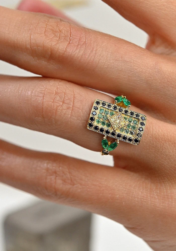 Bague Ava 1 Verte