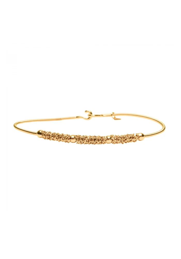 Bracelet Corde De Guitare Chaine Et Perles Diamantées