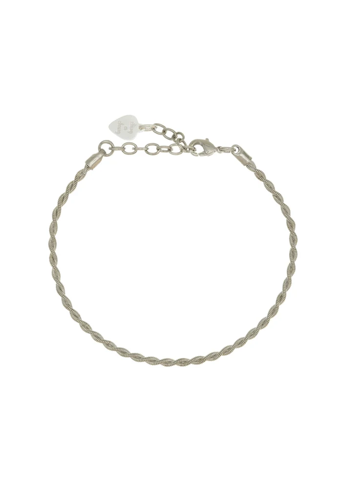 Jonc Twist 2 Cordes De Guitare Torsadées Argent