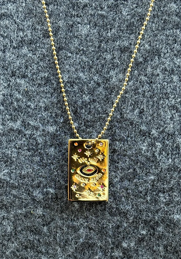 Collier Yael Plaqué Or Multicolore