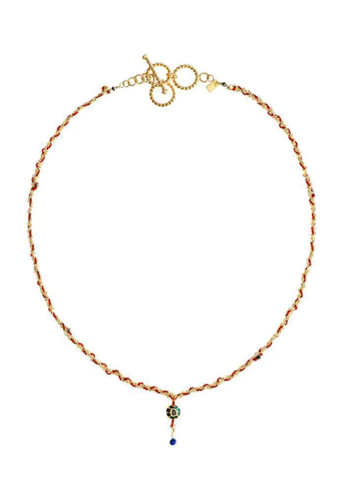 Collier N°753 Doré Et Rouge