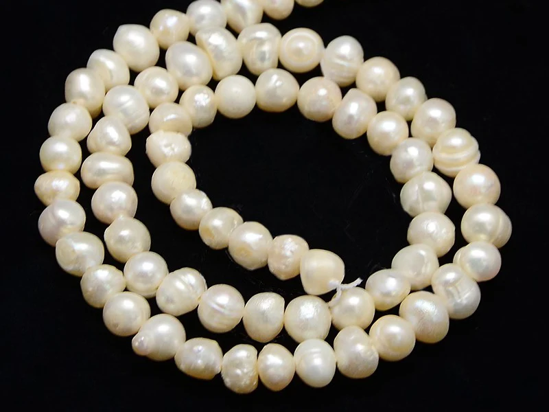20 perles de culture - forme graine - 5 mm environ