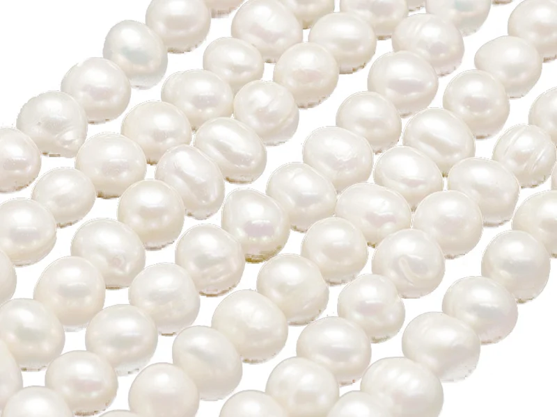 20 perles de culture - forme graine - 7 mm environ