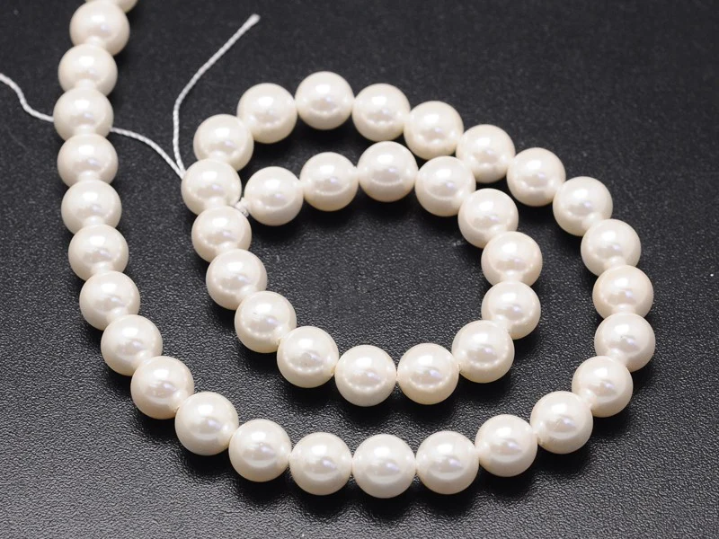 20 perles effet culture rondes - 8 mm