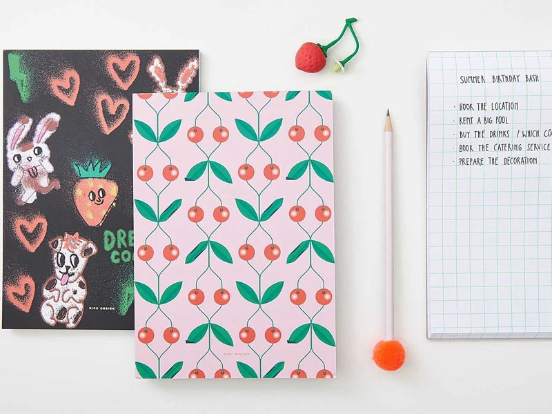 Bloc-notes cerise