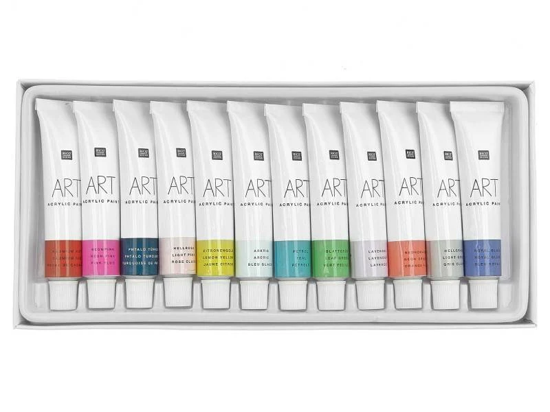 Set de 12 tubes de peinture acrylique - Fashion