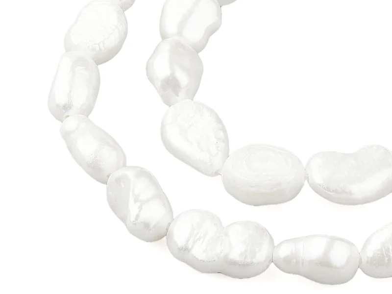 Lot de 10 perles de culture - forme irrégulière - 8 à 14 mm