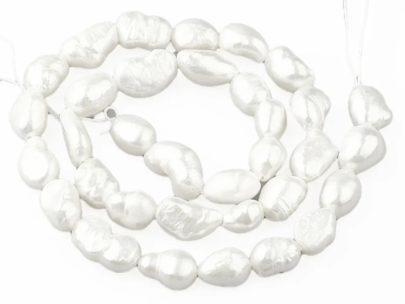 Lot de 10 perles de culture - forme irrégulière - 8 à 14 mm