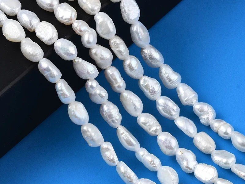Lot de 20 perles de culture - forme graine - 4 à 8 mm
