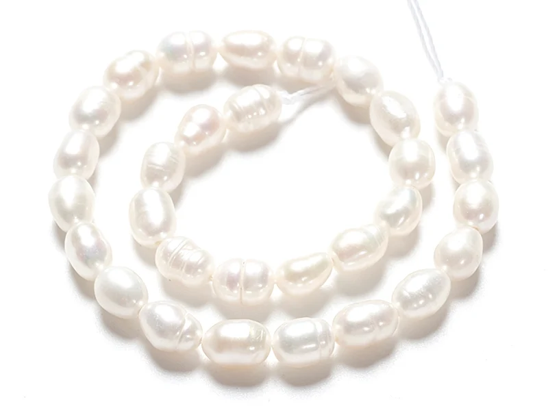 Lot de 20 perles de culture - forme grain de riz - 4 à 6 mm