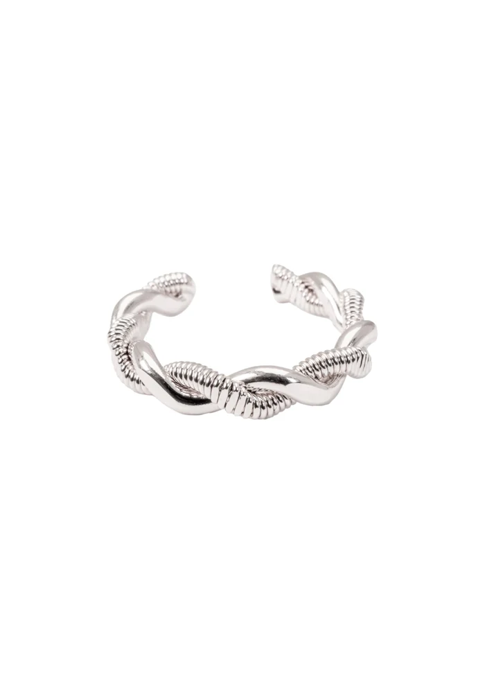 Bague Ajustable Tressée Argent