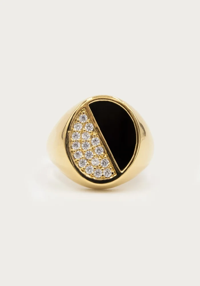 Bague Halo Onyx