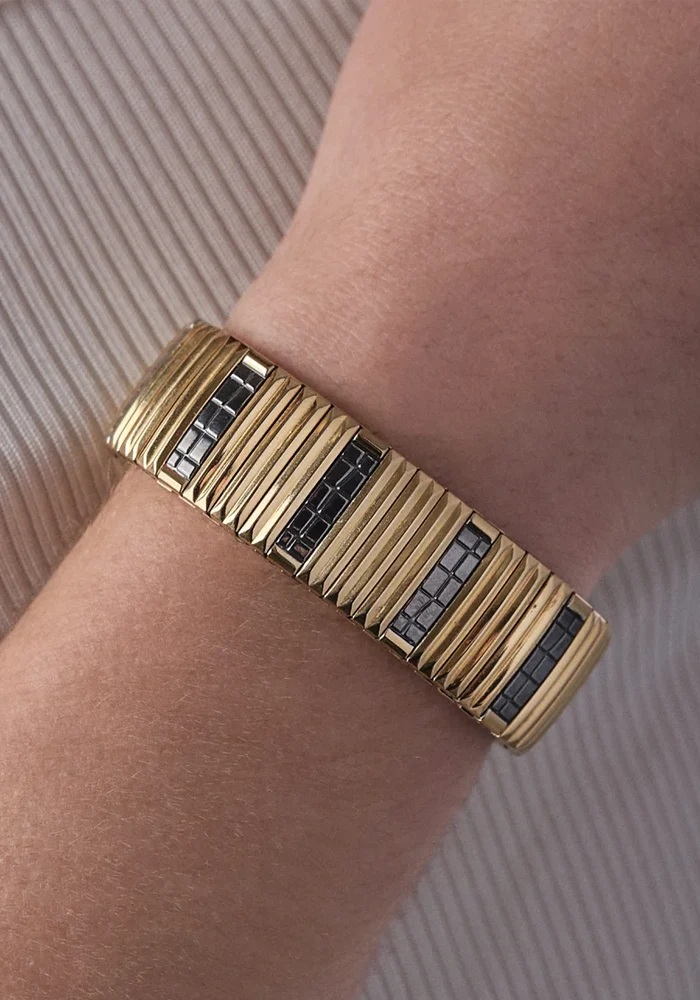Bracelet Sig 18 Stripes Gold And Black
