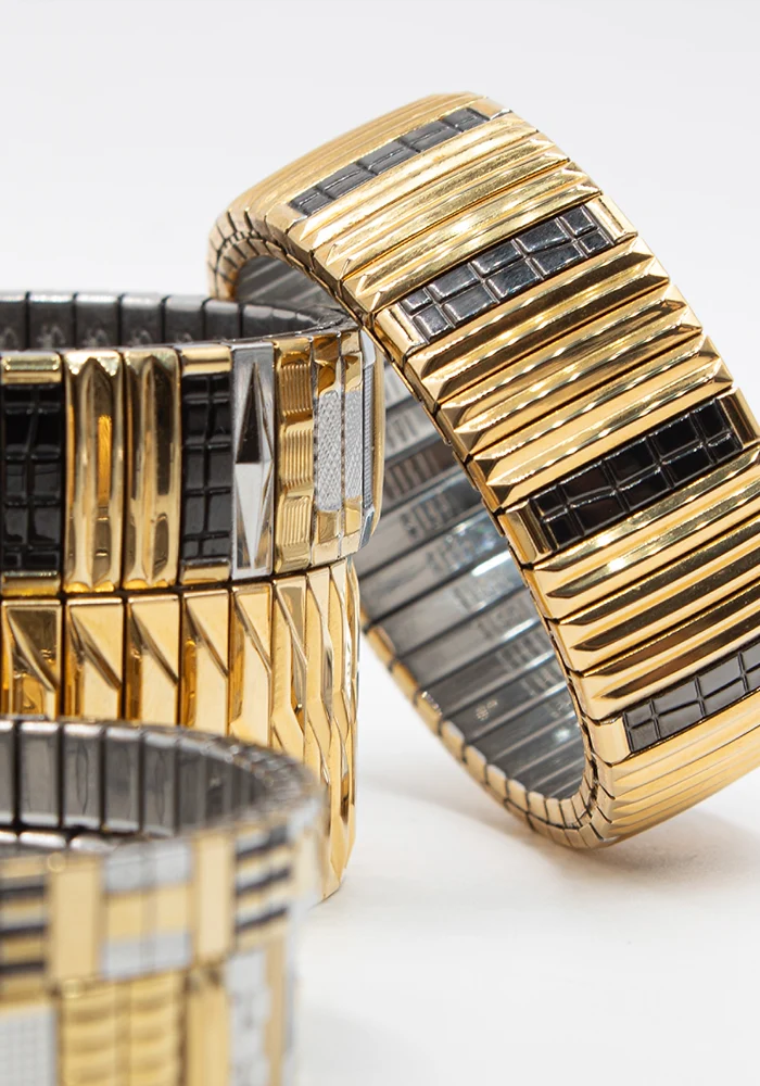 Bracelet Sig 18 Stripes Gold And Black