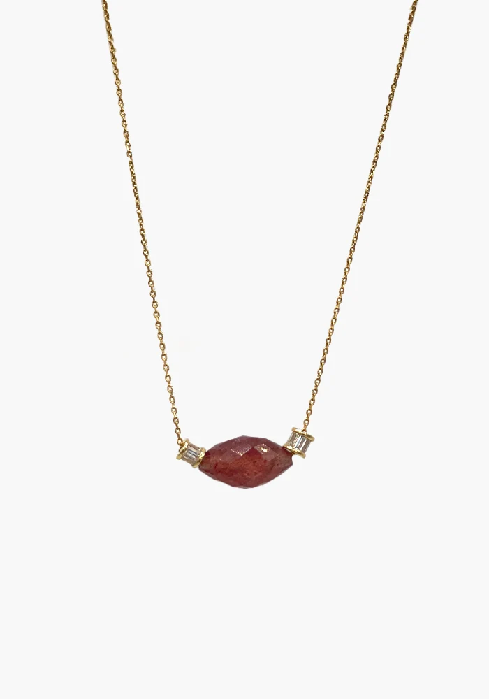 Collier Livia Quartz Fraise