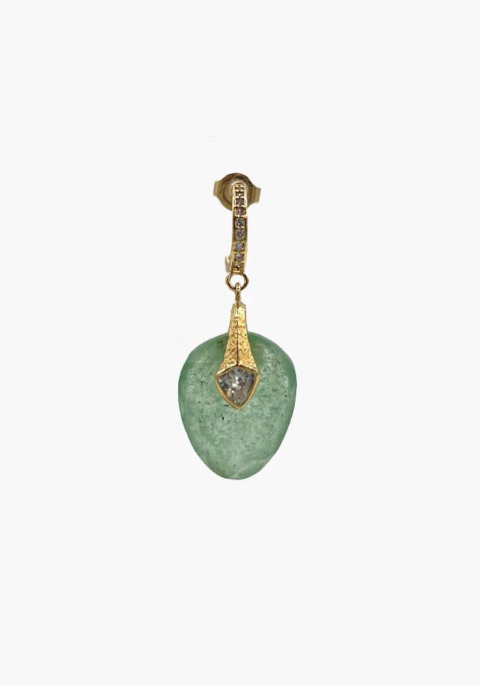 Boucle D'Oreille Baby Axel Quartz Vert