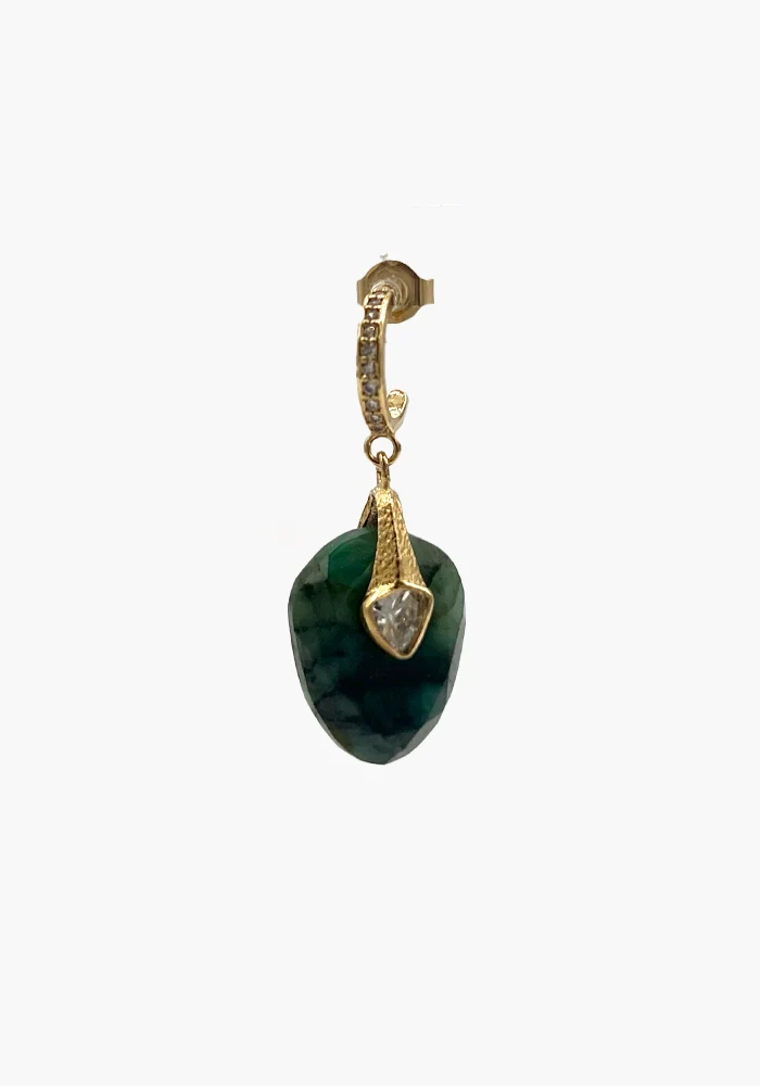 Boucle D'Oreille Baby Axel Émeraude