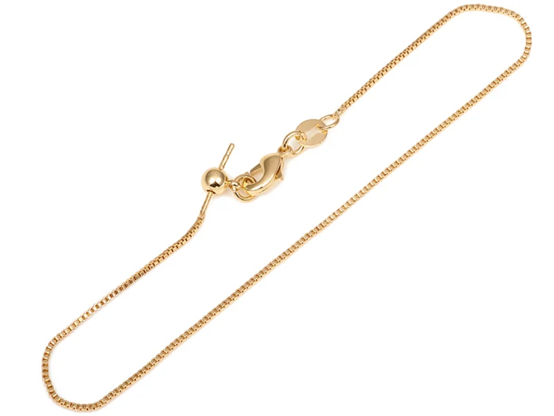 Bracelet chaîne ajustable - Doré à l'or fin 18K
