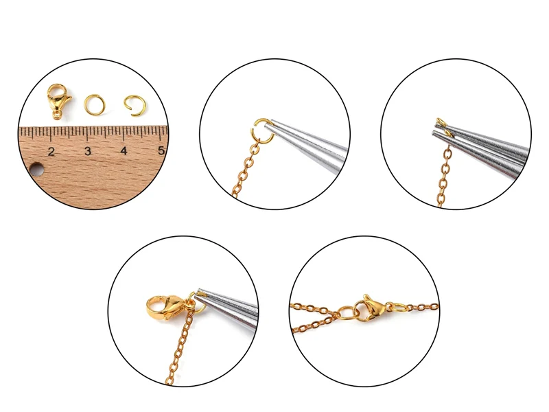 Lot de 10 fermoirs mousquetons - doré à l'or fin 24K - éco pack - 11 x 7 mm