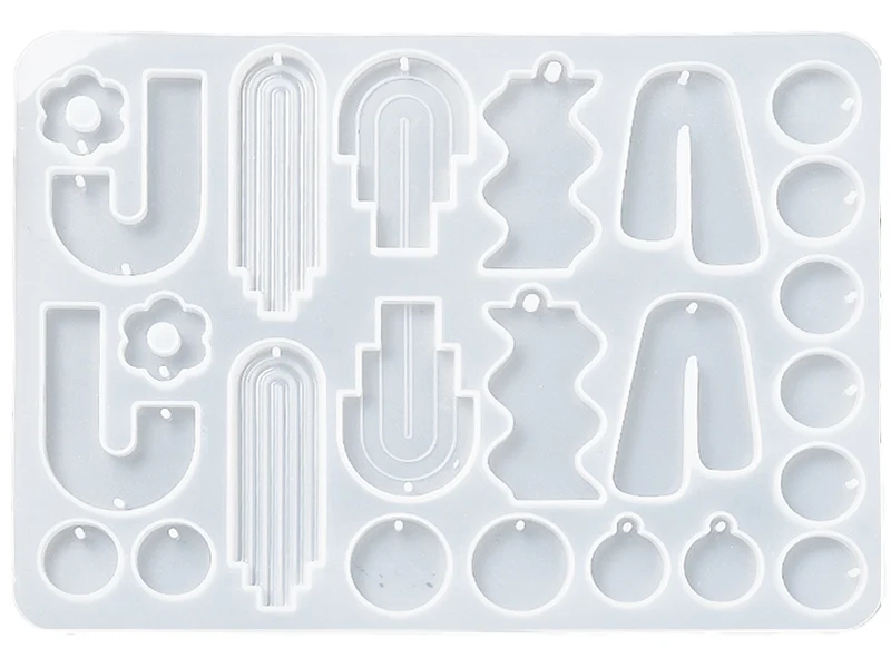 Moule en silicone - Formes géométriques abstraites pour boucles d'oreilles