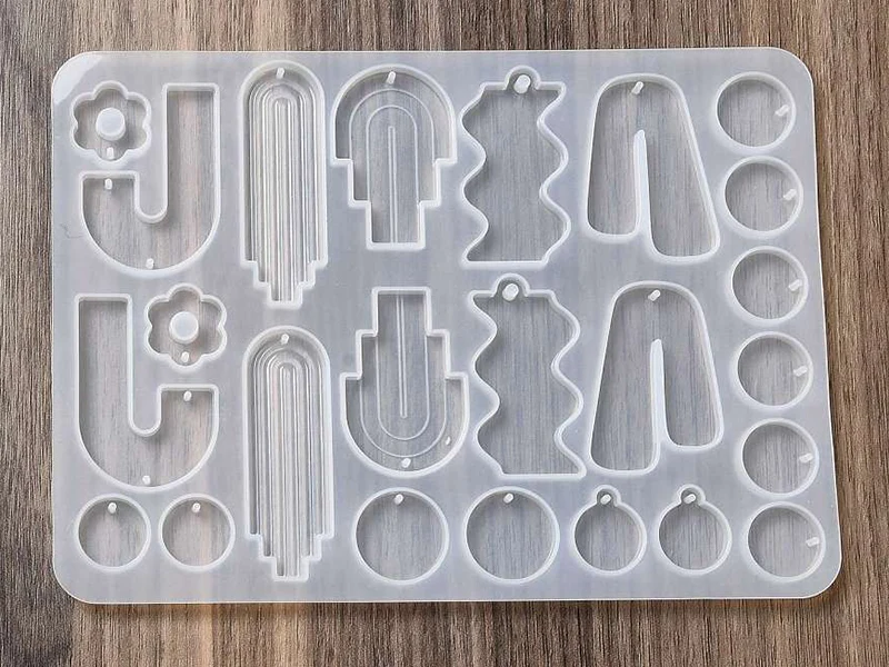 Moule en silicone - Formes géométriques abstraites pour boucles d'oreilles