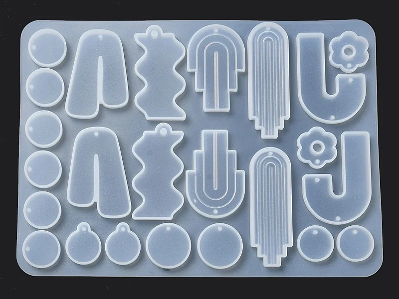Moule en silicone - Formes géométriques abstraites pour boucles d'oreilles