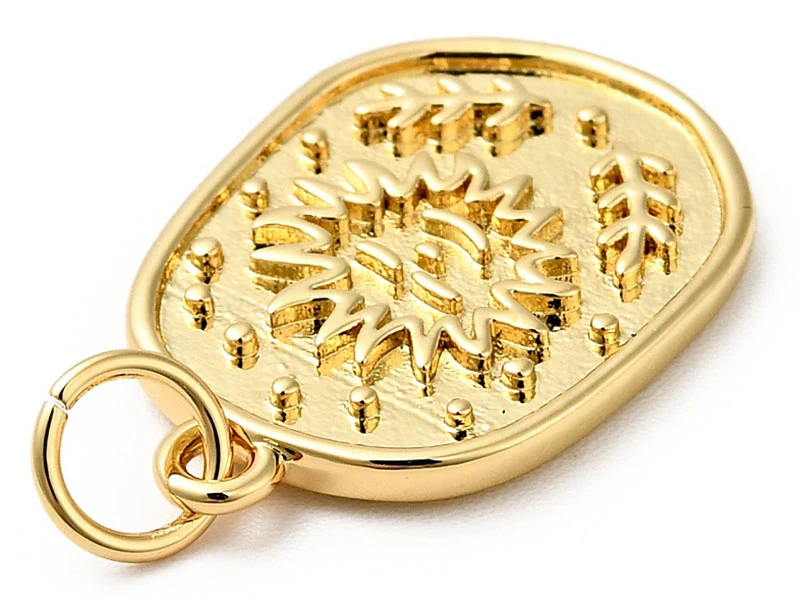 Pendentif soleil doré à l'or fin 18K - 18 x 13 mm