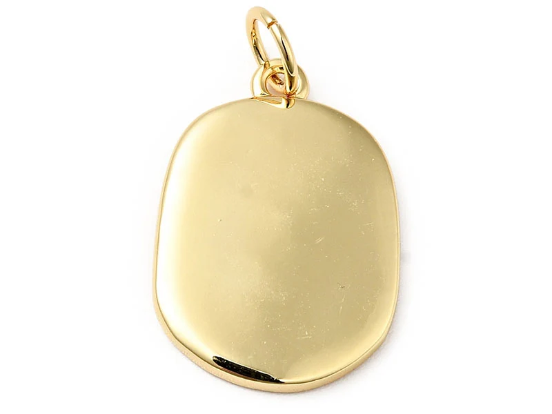 Pendentif soleil doré à l'or fin 18K - 18 x 13 mm