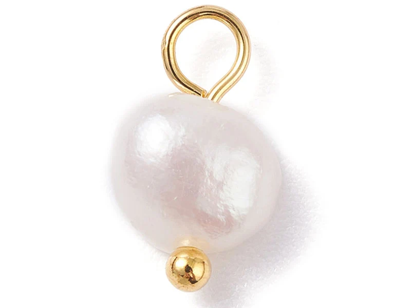 Lot de 5 pendentifs en perle de culture - 10 x 5 mm
