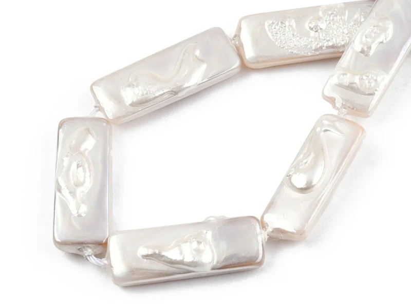 Perles de culture - Rectangle - 18 x 7 mm